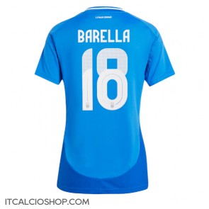 Italia Nicolo Barella #18 Prima Maglia Femmina Europei 2024 Manica Corta